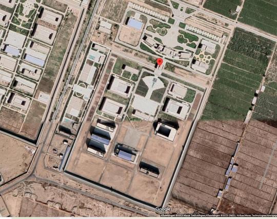 Picture from space: Uyghur re-education camp.