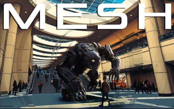 Teen confronts sinister mecha robot escaped in conference center