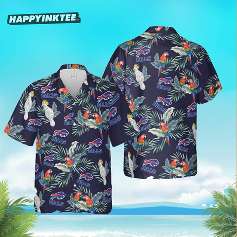 Buffalo Bills Parrot Pattern Summer Beach Hawaiian Shirt
