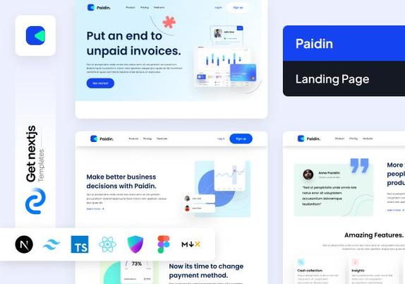 Paidin Free NextJs Landing Page Template with App Directory Routing

