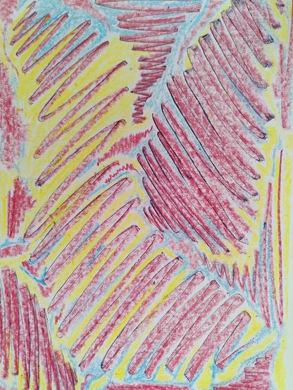 Scribblings.. some rash rough zigzagging pen brushes representing the tough life paths of addicts