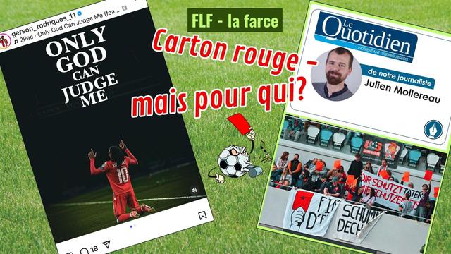 Alors que Gerson «SansConséquences» s’auto-absolve avec son célèbre «Seul Dieu peut me juger» (Only God can judge me), les journalistes critiques et les manifestantes, elles, écopent d’un carton rouge. Dans un entretien exclusif pour Luxembourg Jungle, le sélectionneur national Luc «Bois» défend bec et ongles la sélection du joueur star – malgré sa condamnation passée. Une satire cinglante sur l’aveuglement, l’impunité et le pouvoir dans le monde du sport