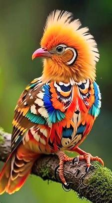 An Amazing Decorated Bird with multiple bright colors 