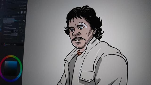 Quick comic sketch of the german tv character Schimanski.