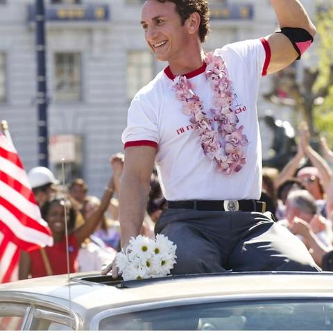 Sean Penn as Harvey Milk.