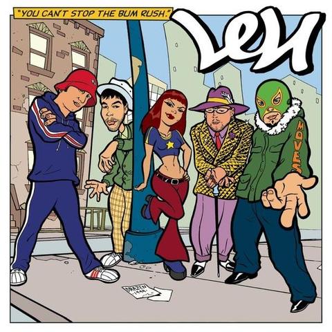 An image of the cover of the album 'You Can't Stop The Bum Rush' by LEN