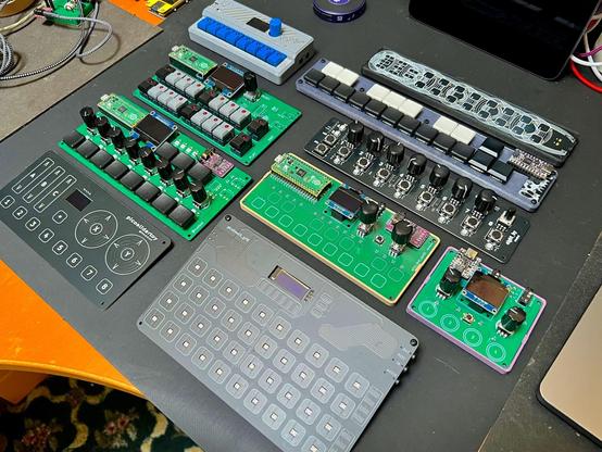 collection of some of the open source synthdiy PCBs I've made, most based on the Raspberry Pi Pico