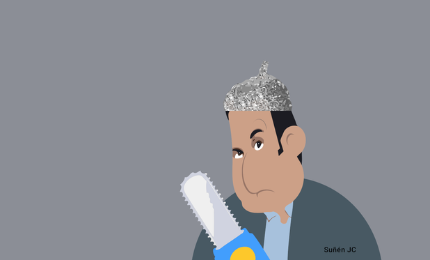 Iker Jiménez. Caricatura de Suñén JC.