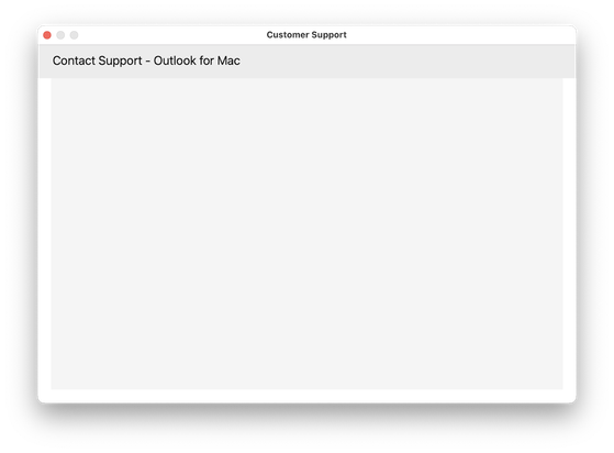 Unresponsive Outlook feedback window.