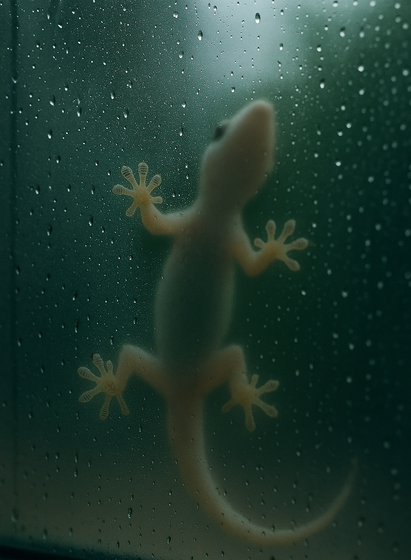 ①«Generated by MicrosoftCopilot»
(Photographed indoors of a gecko crawling along a window glass) The gecko's figure can be faintly seen through the glass.
#本日の成果物 #aiartcommunity