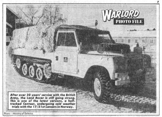 The Land Rover Centaur. 