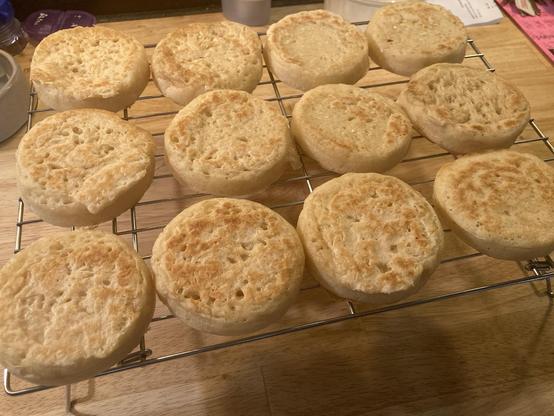 Homemade crumpets.