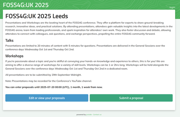 5 weeks till FOSS4G:UK. Submit your abstracts at: https://talks.osgeo.org/foss4g-uk-2025/cfp