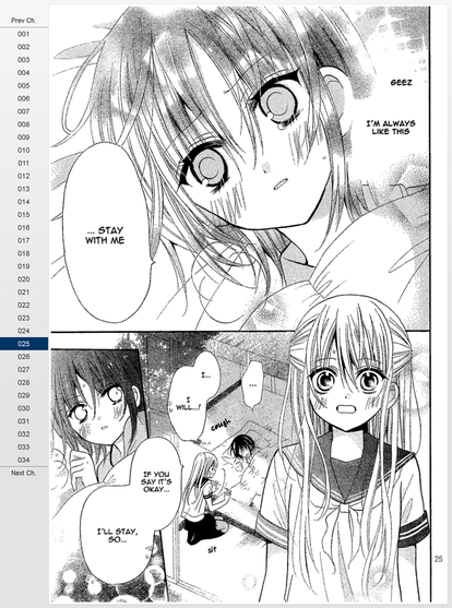 025
Geez
I'm always like this
...STAY WITH ME
...
I...
I will...!
cough
If you say it's okay...
I'll stay, so...
sit