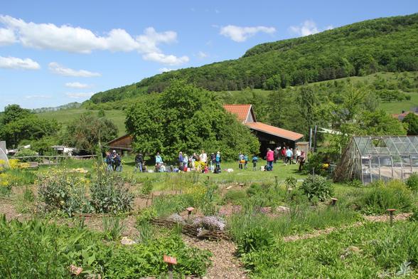 hier seht ihr eine Gruppe in dem Schaugarten