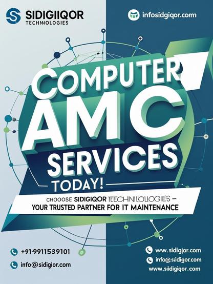 At Sidigiqor, we treat your business systems like critical assets—because they are. Our Computer AMC Services are designed to keep your desktops, laptops, servers, and networks running smoothly, securely, and efficiently all year round. 

📞 9911539101
 
#ComputerAMCServices