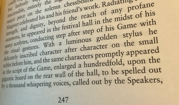 Extract from The Glass Bead Game.