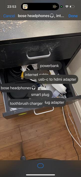 labeled items