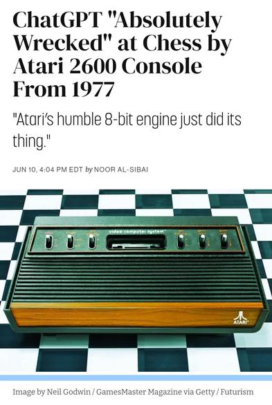 Atari 2600 vs ChatGPT in Chess