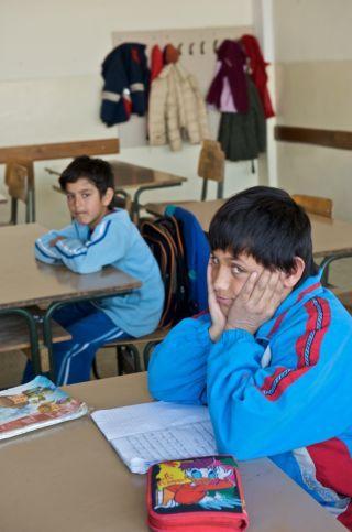 Roma students in school.