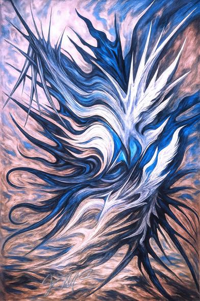 Abstract art by Joe McCord depicting a sky anemone
