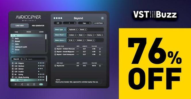 VST Buzz Audiocipher MIDI Vault