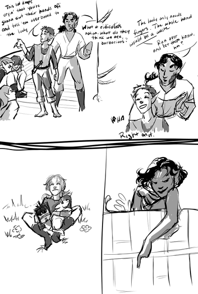 A group of sketches from the webcomic FaerieTales