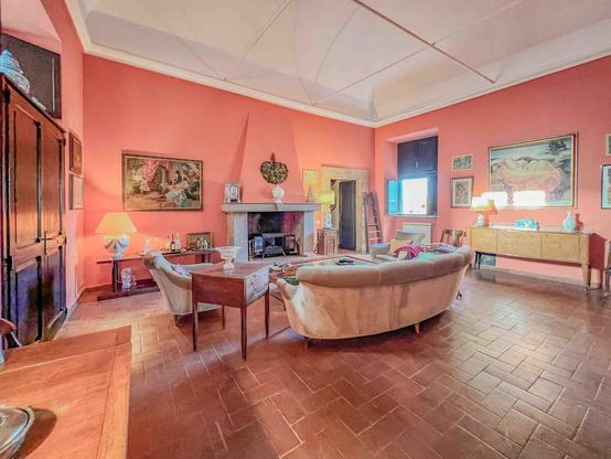 Interiors of the residence for sale at Orsini Castle. A rare synthesis of historical significance, refined elegance, and practical connectivity (including nearby parking). It is an invitation to assume custodianship of a living legacy, meticulously adapted for modern discerning living