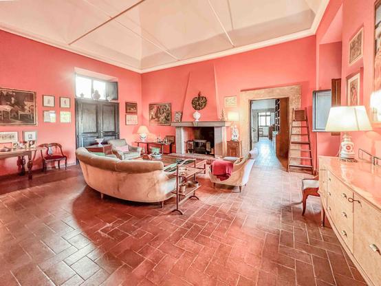 Interiors of the residence for sale at Orsini Castle. A rare synthesis of historical significance, refined elegance, and practical connectivity (including nearby parking). It is an invitation to assume custodianship of a living legacy, meticulously adapted for modern discerning living
