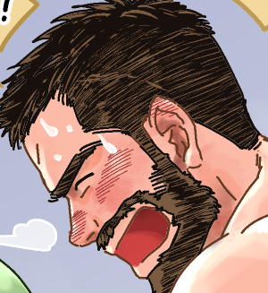 cropped image of doodle. face of "Thor" from the movie "Thor: Ragnarok".