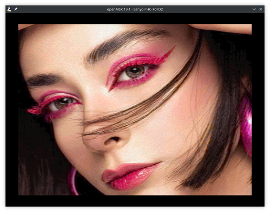Example of conversion by MSX2+ SCREEN 12 AI Image Converter