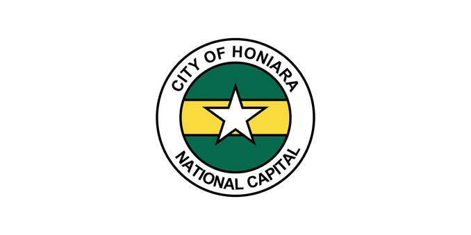 Flag of Honiara, Solomon Islands.