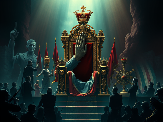 “Thy Hand, The Great Monarch” is a scathing satirical poem that critiques an authoritarian Indian leader, portrayed as a self-aggrandizing “titan” ruling through delusion, paranoia, and hypocrisy. Drawing on Alexander Pope’s The Dunciad, Nirad C. Chaudhuri’s Thy Hand, Great Anarch!, and V.S. Naipaul’s India: A Wounded Civilization, the poem constructs a discursive narrative of India’s descent into a “Duffer Zone” of mediocrity, where populism, cronyism, and majoritarianism erode democratic values. It accuses the leader of orchestrating violence (e.g., Gujarat riots, Pehlu Khan’s lynching), enabling economic exploitation (e.g., Rafale, DHFL scandals), and undermining constitutional principles through policies like demonetization and CAA-NRC. The poem’s psychological portrait aligns with Adorno’s Authoritarian Personality, highlighting traits like conventionalism, aggression, and anti-intraception, while Foucault’s concepts of panoptic surveillance and biopolitics frame the leader’s control mechanisms. Through vivid imagery and historical parallels (Mussolini, Hitler), it calls for resistance against a regime of deceit, urging a recall to reclaim India’s diverse soul from theocratic and neoliberal decay.