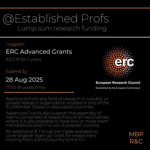 ERC Advanced Grants flyer