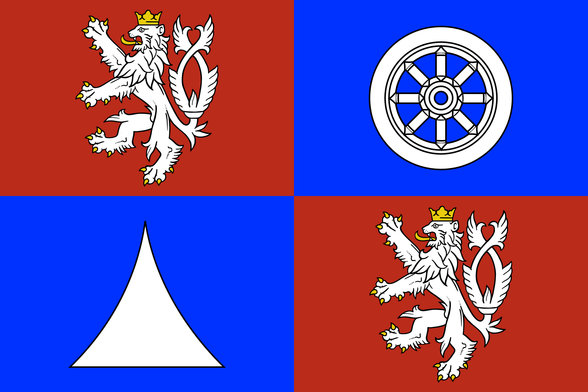 Flag of Liberec, Czech Republic.