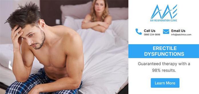 AAI Clinics’ Erectile Dysfunction Therapy helps you reclaim your confidence and sexual health.