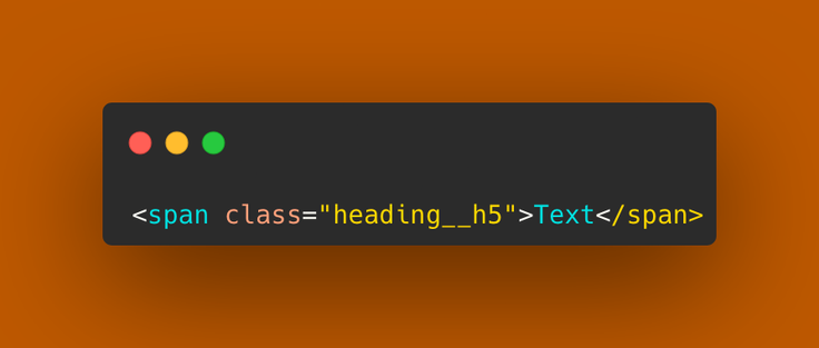 <span class="heading__h5">Text</span>