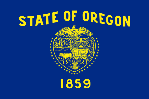 Flag of Oregon, United States (obverse).