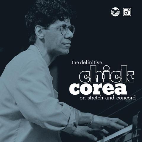 An image of the cover of the record album 'The Definitive Chick Corea on Stretch and Concord' by Chick Corea