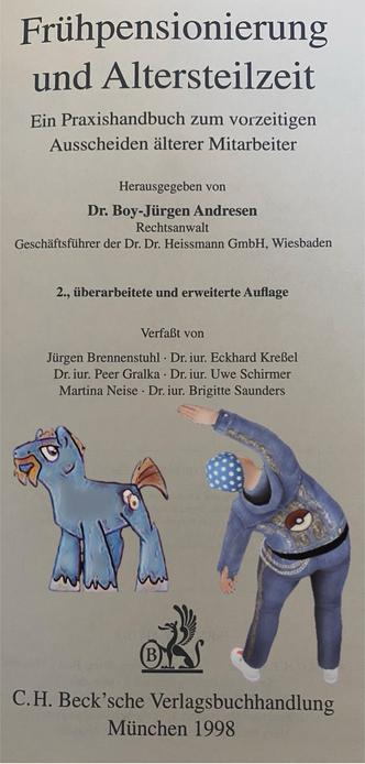 The image features the cover of a book titled "Frühpensionierung und Altersteilzeit," which translates to "Early Retirement and Partial Retirement." It includes the names of the editor, Dr. Boy-Jürgen Andresen, and several contributors.