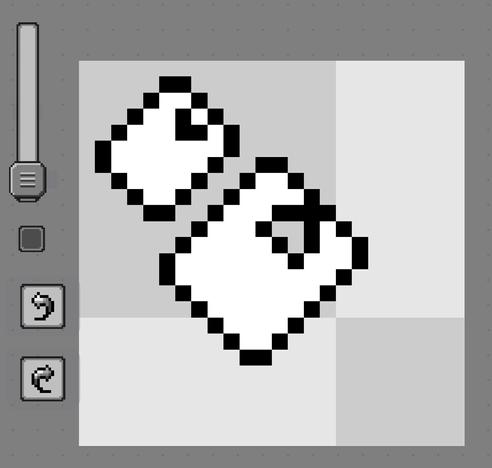 a pixel drawing app interface with two sizes of bread bag tags drawn on the canvas (occlupanids)