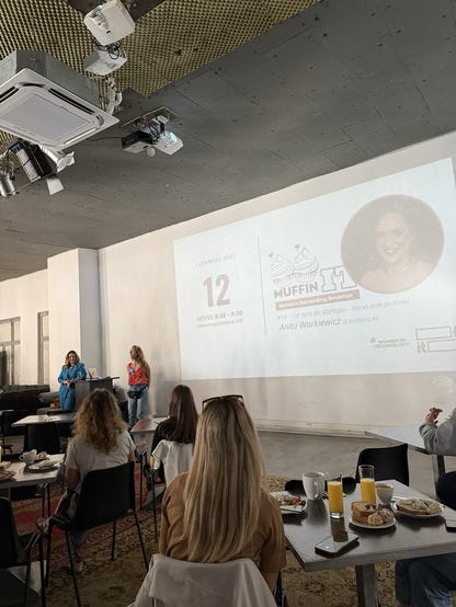 Two ladies giving a presentation 