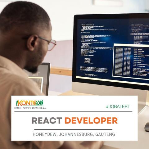 React Developer (JB5398) at Kontak Recruitment in Honeydew, JHB