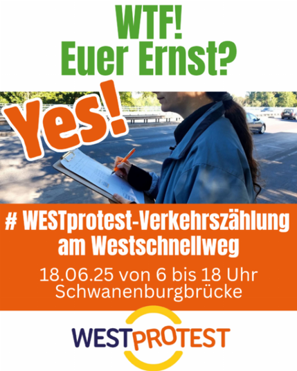 18.06. Von 6 bis 18 Uhr Verkehrszählung Schwanenburgbrücke Hannover