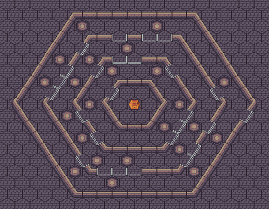 Mock idea of a maze for Hexgrid game