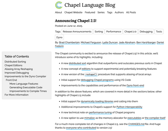 Screenshot of the linked website.