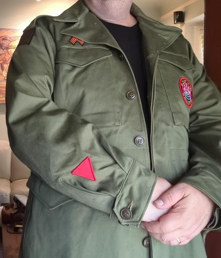 Wearing the completed jacket
