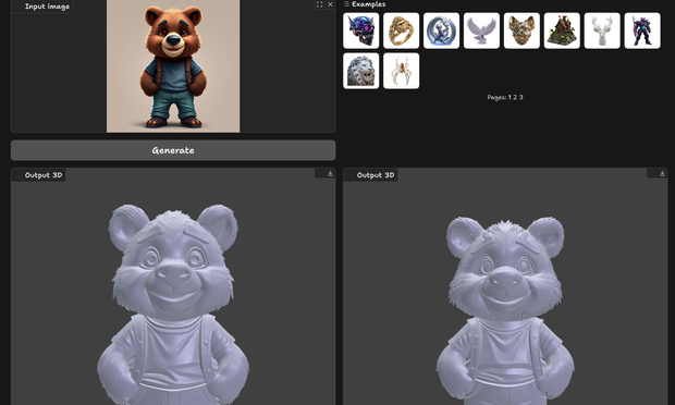 3d model generated from a single image.