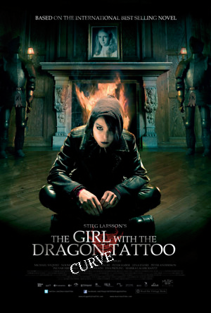 "The Girl with the Dragon Tattoo" poster edited to say "The Girl with the Dragon Curve Tattoo"