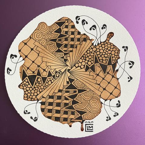 Black in pattern finished
